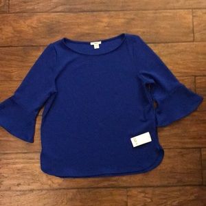 bar III blue blouse